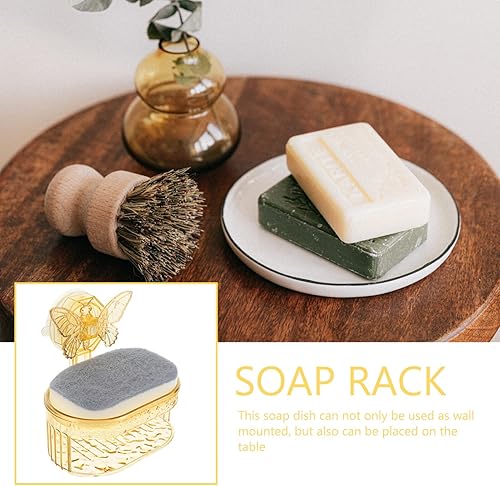 Miniatura 9 de Cabilock Soporte de jabón con ventosa para colgar en la pared, jabonera de succión, barra de mariposa, estante de drenaje de jabón de ducha de