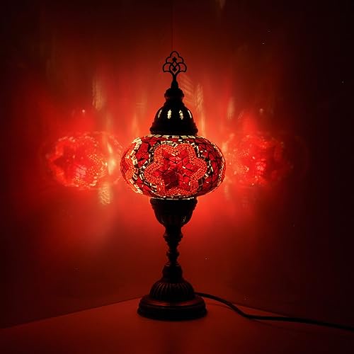 Miniatura 6 de 10 Variation Mosland Home Turkish Lamp Mosaic Table Lamps  Turkish Moroccan Lamp with Bronze Base  Handmade Tiffany Night Lamp  Mosaic Glass Bedside