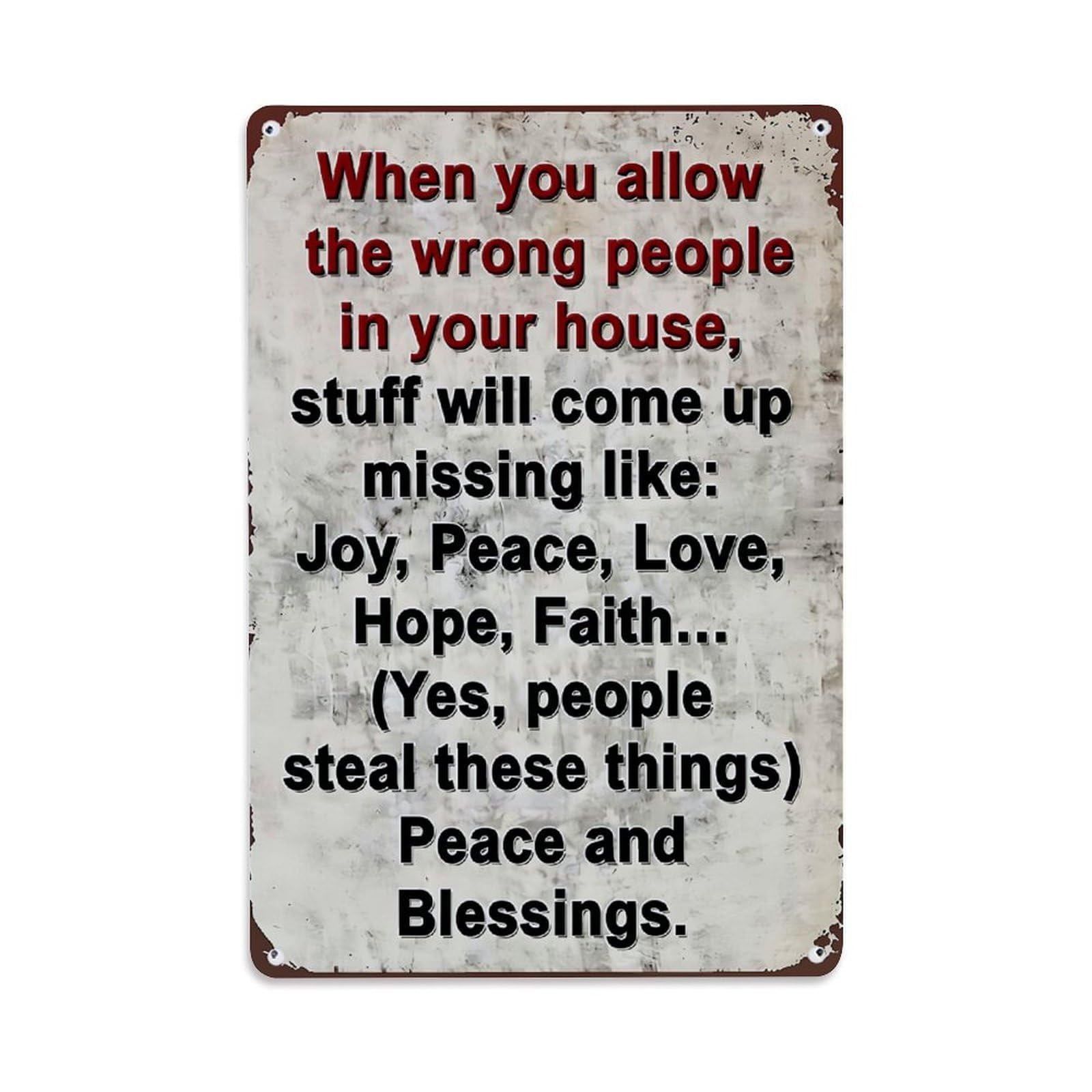 Nestemfo Vintage Inspirational Quote Text On Grunge Background_1 Tin Sign Metal Sign, Living Room,Bar, Home, Bedroom Wall Decor,Retro Metal Poster 8X12 Inches