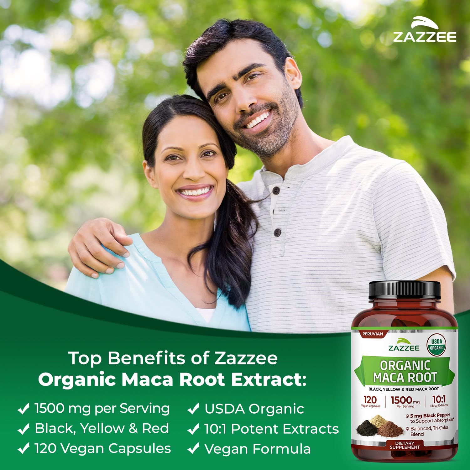 Zazzee USDA Organic Red, Black & Yellow Maca Root 10:1 Extract, Peruvian — Amazon image 4