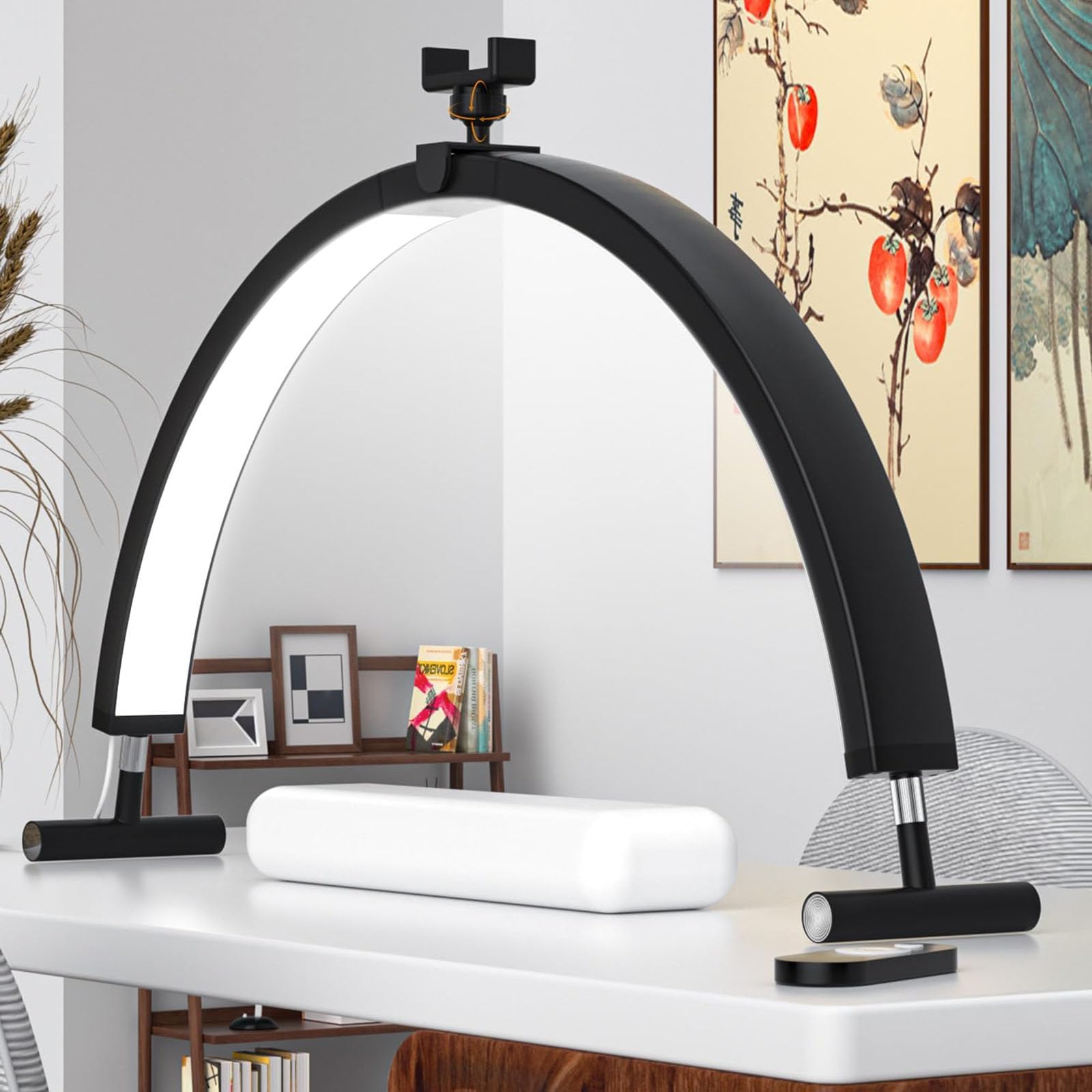 Generico Lampada per Unghie a Mezzaluna 50W – Lampada LED Pieghevole per Manicure & Extension Ciglia, Luminosità Regolabile, Ideale per Saloni di Bellezza, Tatuaggi & Attrezzatura per Unghie