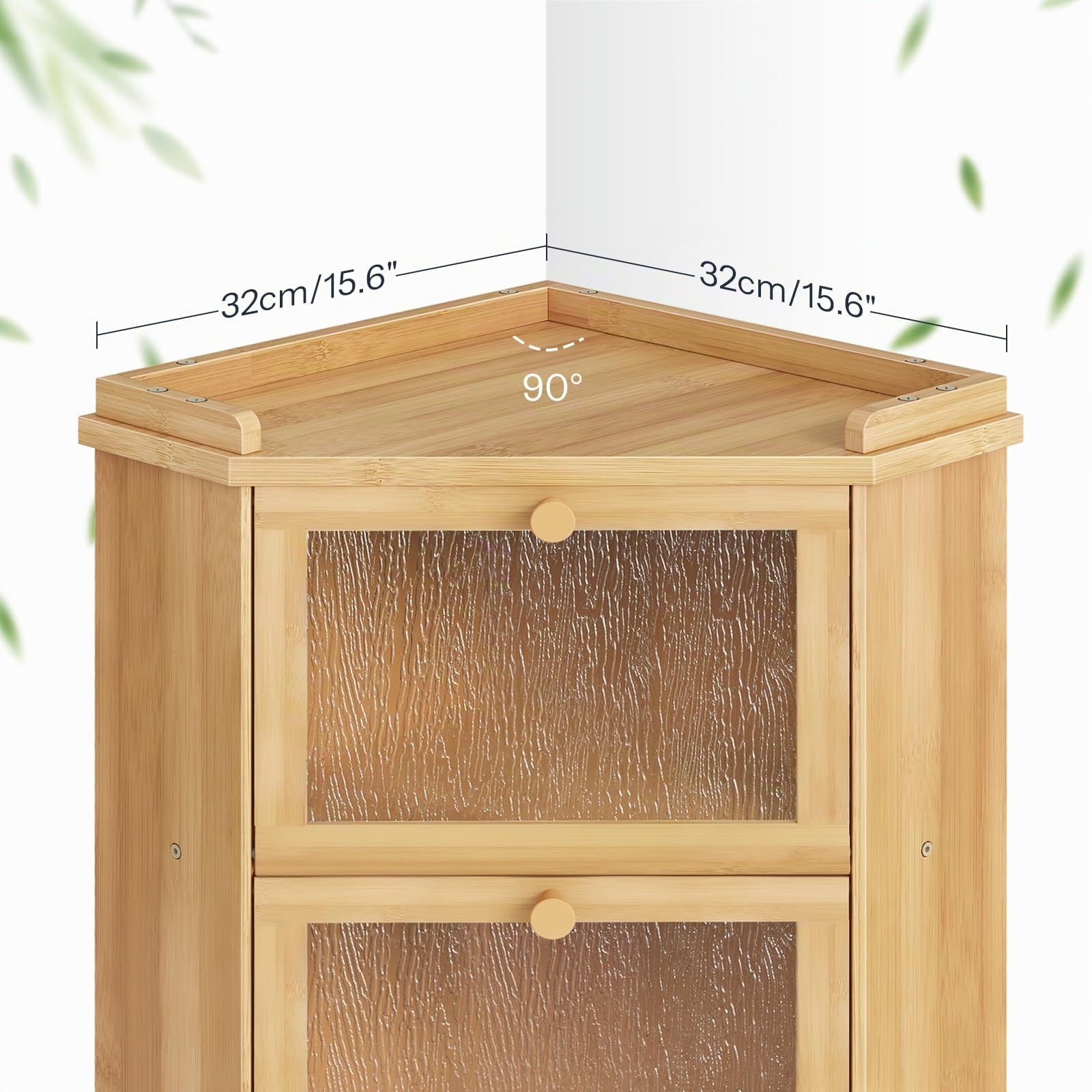 HOOBRO Panera, Caja para Pan de Bambú, Doble Nivel, con Compartimento Superior, para Cocina y Comedor, 32 x 32 x 44 cm, Natural EYL19MB01