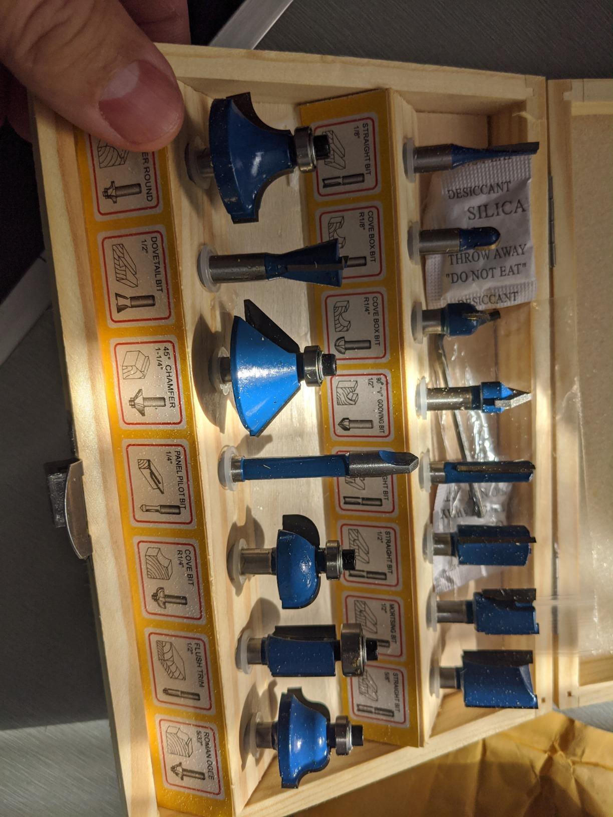 Hiltex 10100 Tungsten Carbide Router Bits 15Piece Set