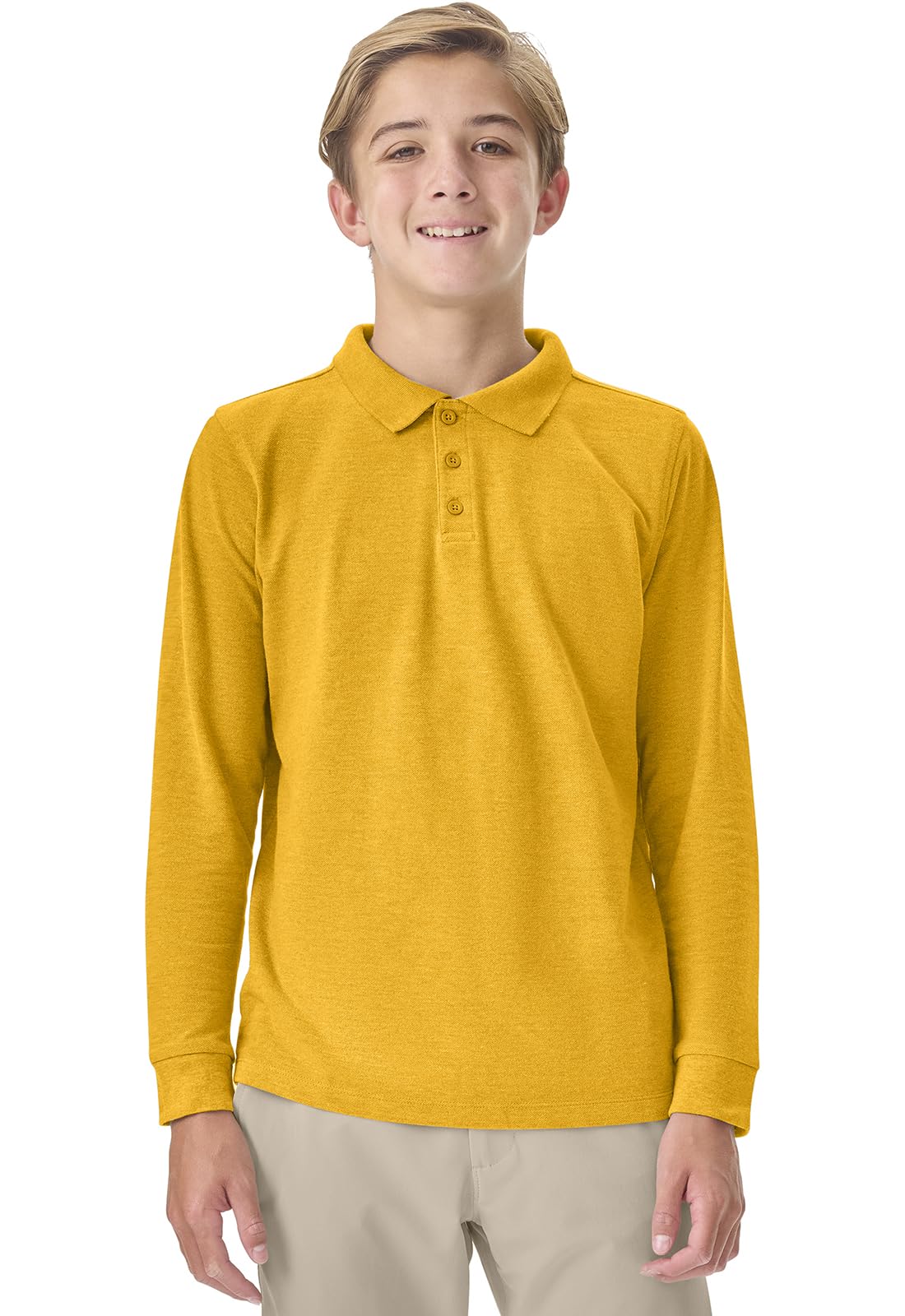 Classroom School Uniforms Big Kid Pique Polo Long Sleeve
