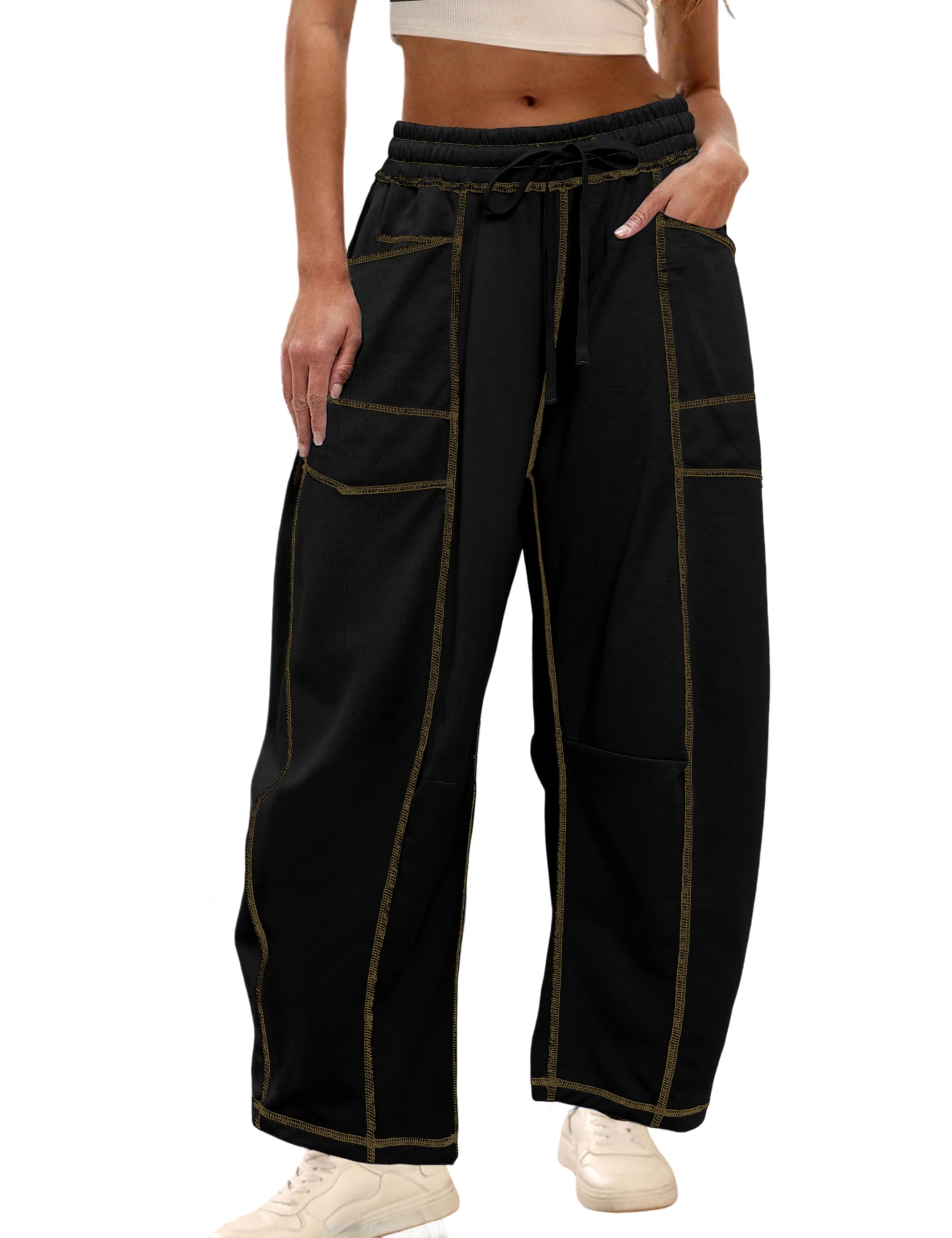 Athlisan Womens Baggy Barrel Pants