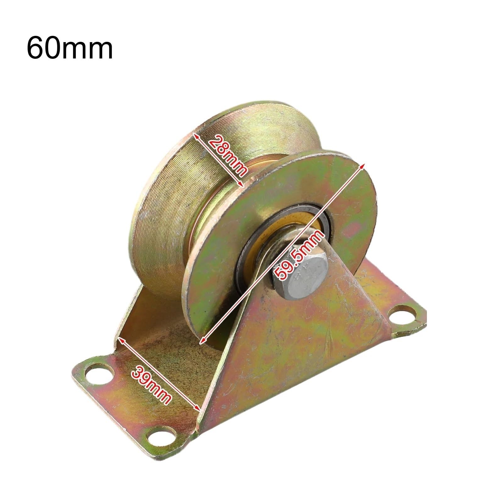Polea De Acero Inoxidable Polea de riel de 3 piezas, polea de cable de acero for cuerdas, polea de cable de 1 a 8 mm con 2 rodamientos de bolas, polea for puerta corrediza, puerta y ventana Para Exter