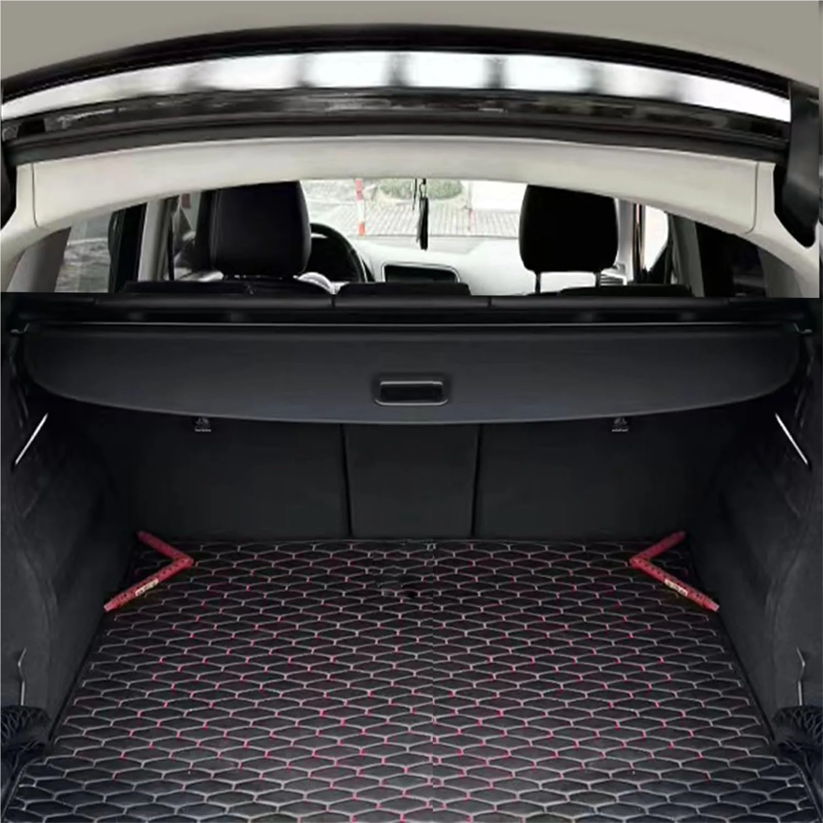 éTagèRe ArrièRe RéTractable pour Coffre De Voiture Housse De Protection Rétractable Noire for Coffre Arrière De Voiture, Utilisation Adaptée pour Audi Q5 2010-2024, 1 Lot
