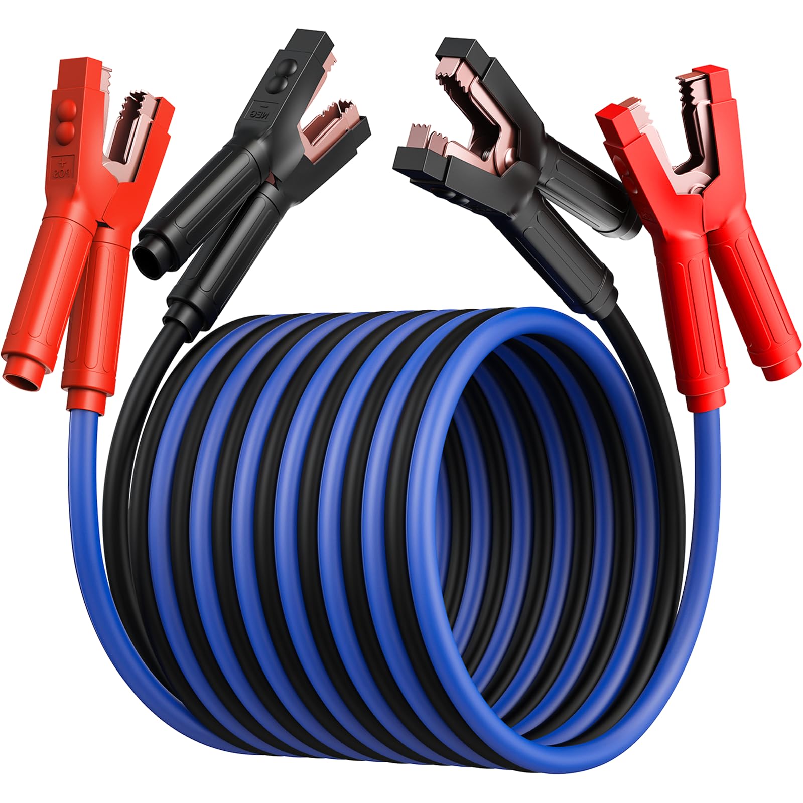 Extreme Duty 0-Gauge 30-Foot Jumper Cables (1000 Amp) for Commercial Use