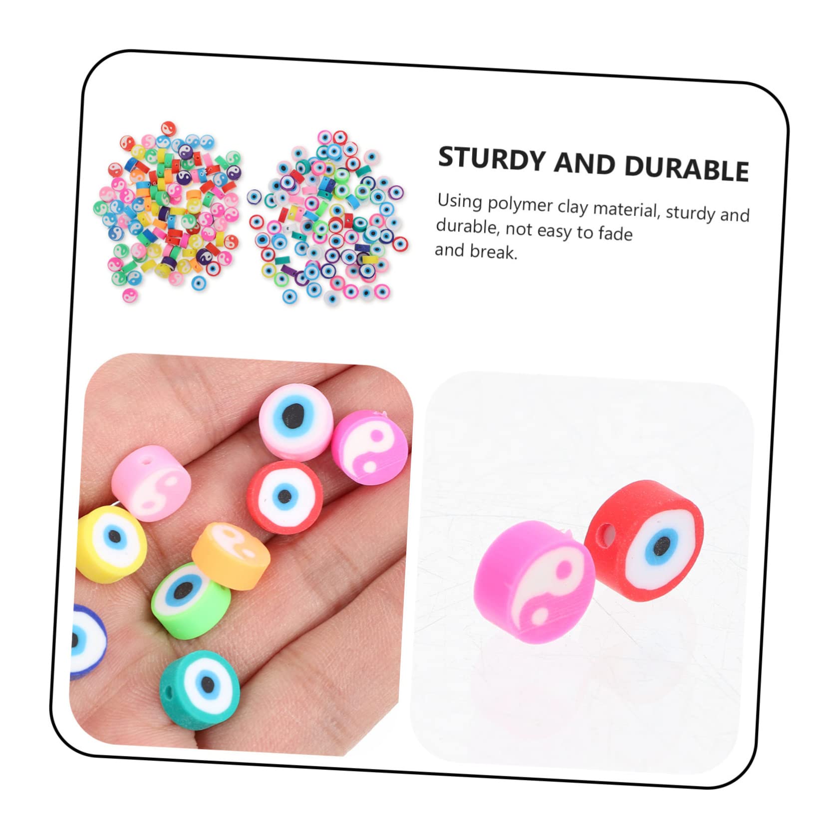 Uonlytech Kit Abalorios De Arcilla Polimérica Para Joyería Diy Accesorios Para Pulseras Y Collares Para Manualidades 200 Piezas*4