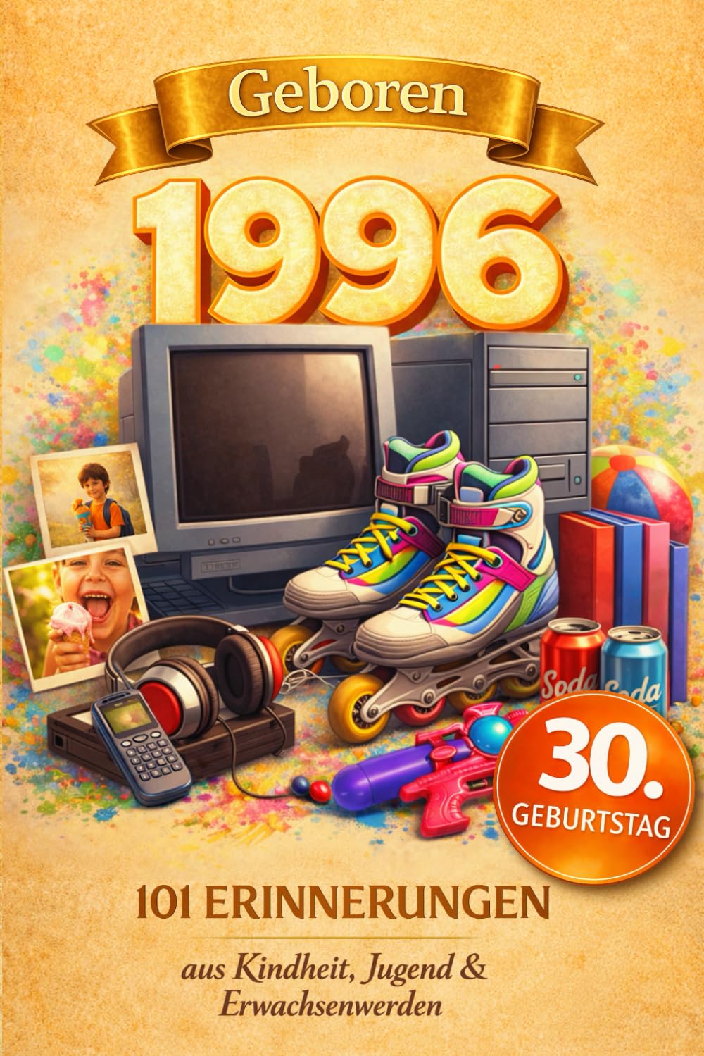 Geboren 1996: 101 Erinnerungen aus Kindheit, Jugend & Erwachsenwerden - Eine nostalgische Zeitreise zum Durchblättern, Ausfüllen & Reflektieren | Das besondere Geschenk zum 30. Geburtstag