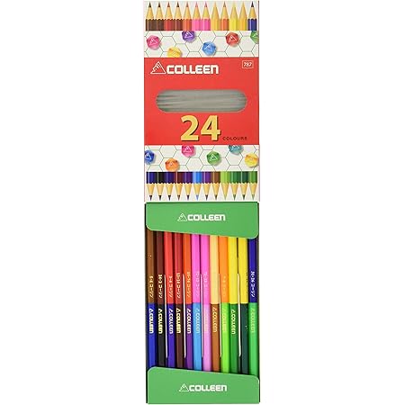 コーリン鉛筆 787六角 12本24色紙箱入り色鉛筆 787-12/24