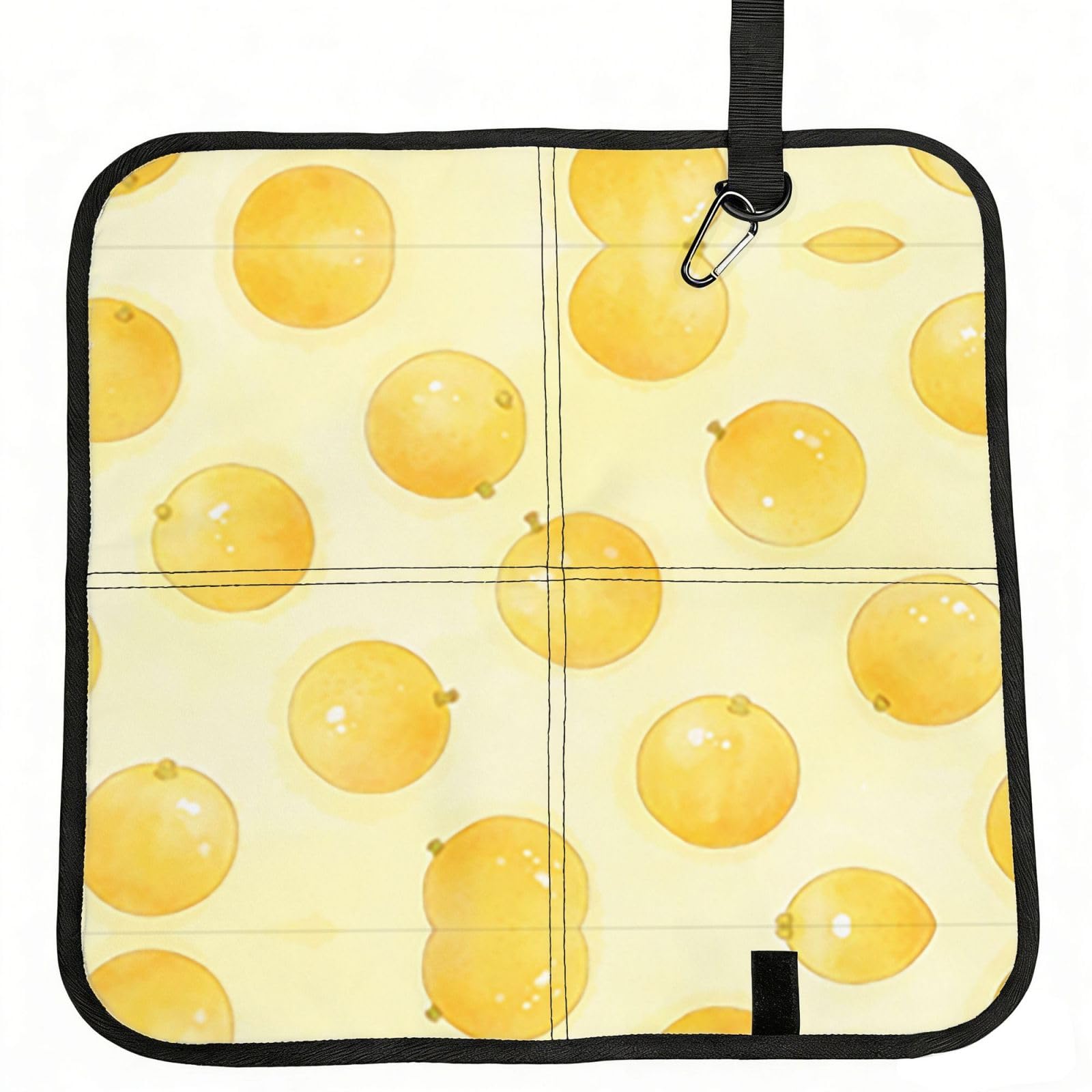 DUYIOKH Golden Citrus Print Foldable Portable Seat Cushion for World Cup Games, Camping and Outdoor Activities