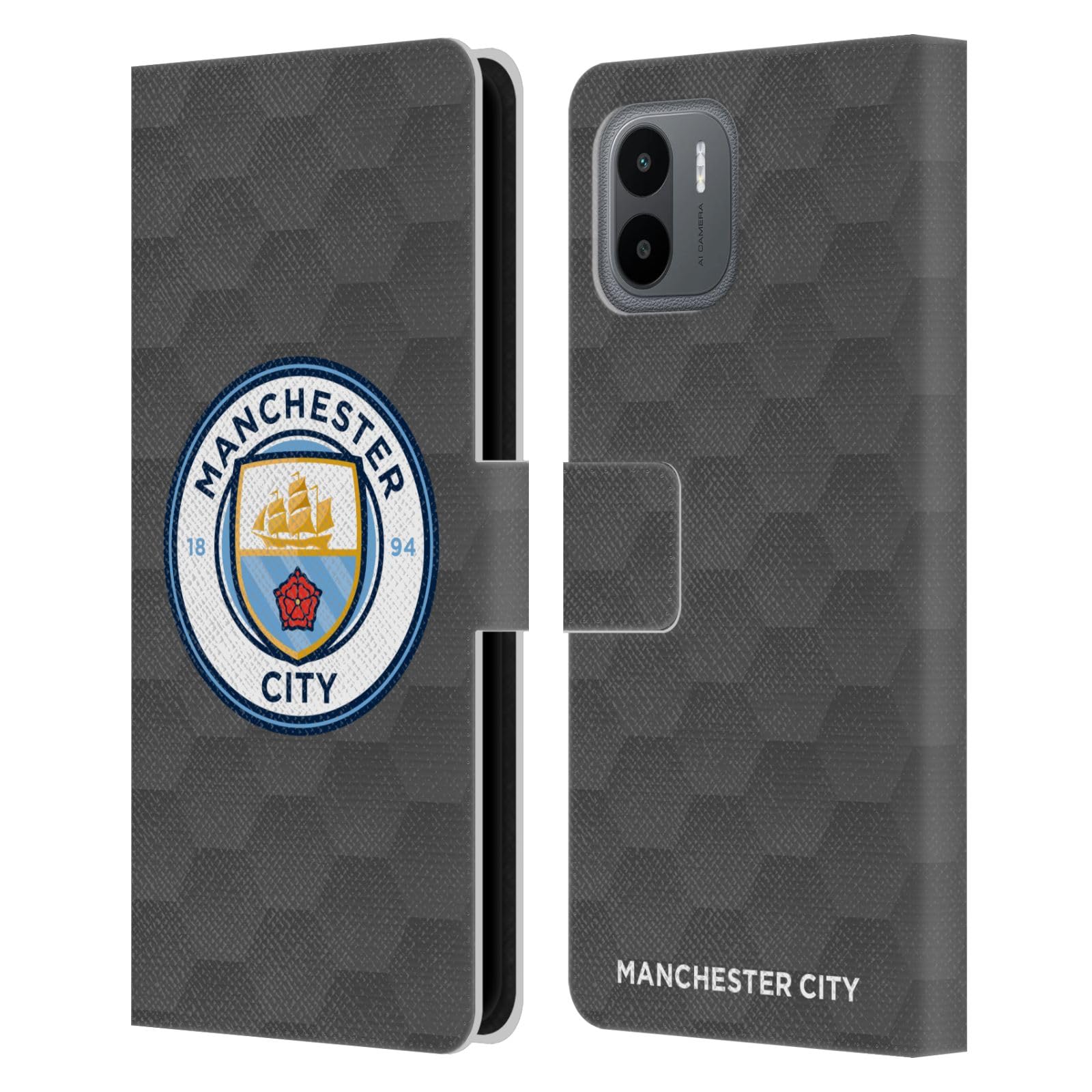 Head Case Designs Officially Licensed Manchester City Man City FC Home Goalkeeper 2020/21 Badge Kit Leather Book Wallet Case Cover Compatible with Xiaomi Redmi A2