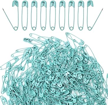 200 Pcs Safety Pins Colored Safety Pins Sewing Pins for Crafting, Sewing, Rimming Fastening Clip Button for Garment Hang Tag Light Green