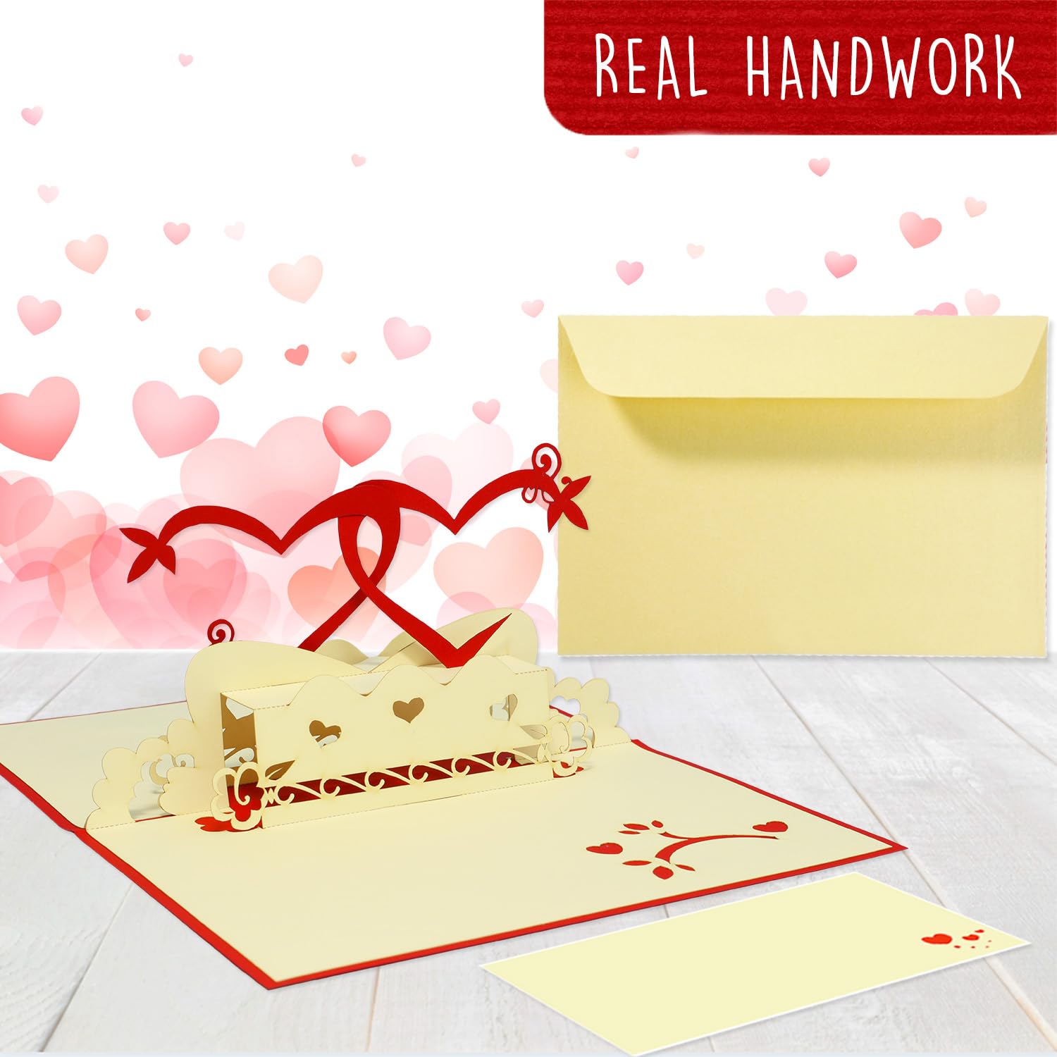 Biglietto Pop-Up con Cuore 3D Fai da Te da Stampare