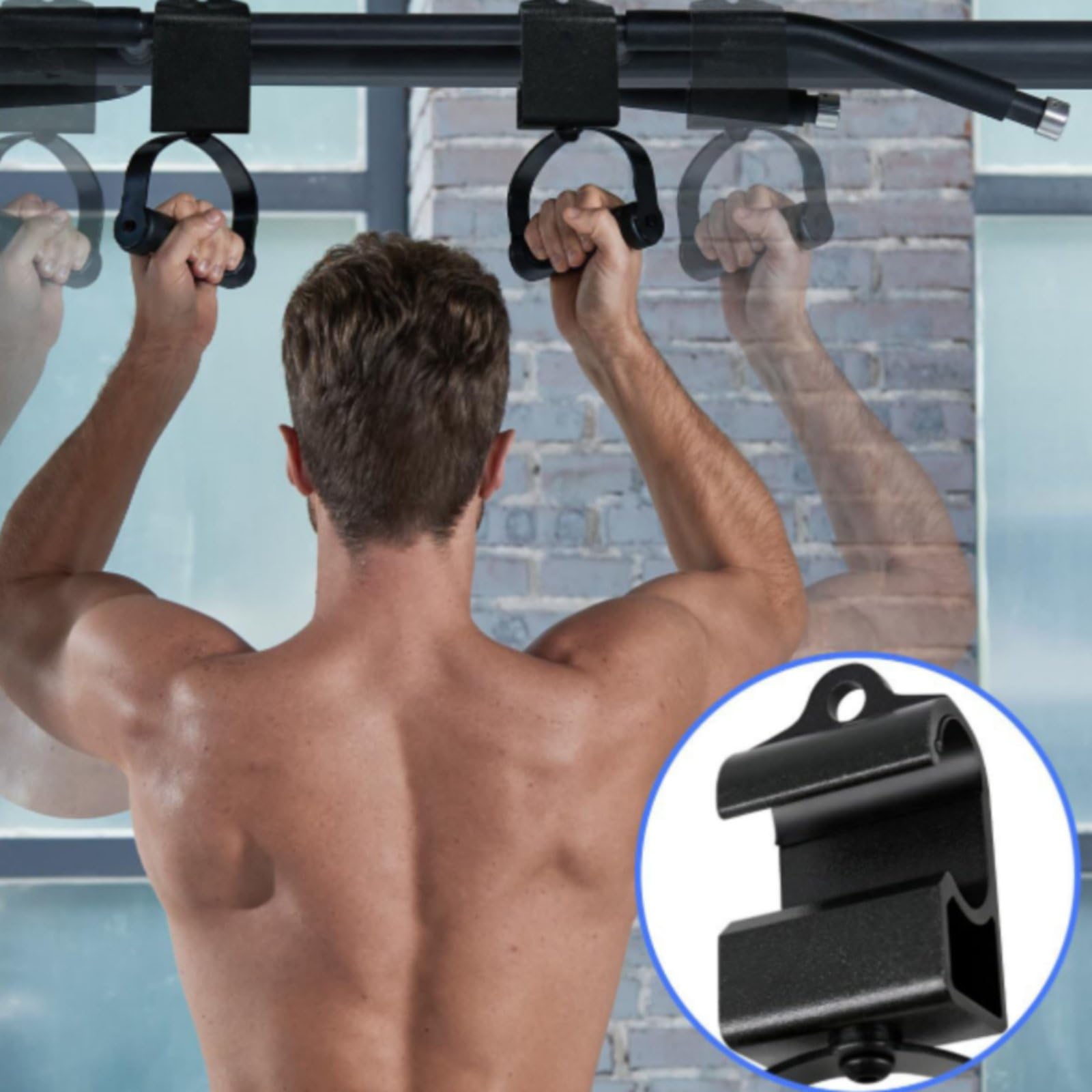 Qianly Poignée Fitness Homme Poignée Câble Accessoire Musculation Traction Tirage Lat Pulldown Conception Ergonomique Rotative Prise Antidérapante Adaptée