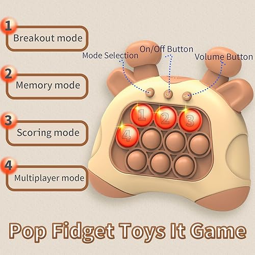 Miniatura 3 de Pop Fidget Toys It Game, consola de juegos de burbujas de mano para niños de 6 a 12 años, ideas de Navidad y cumpleaños para adolescentes, color