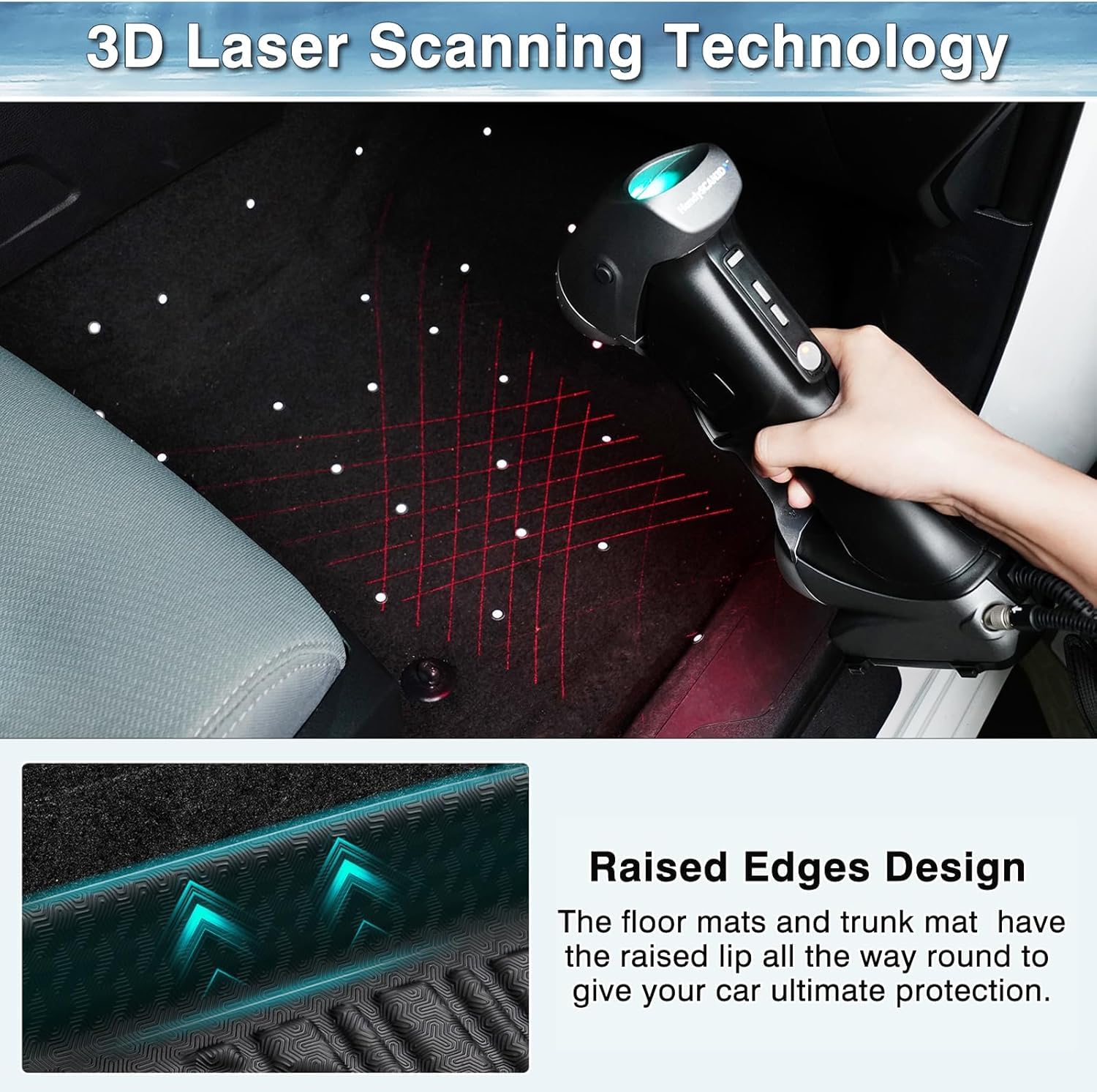 Mixsuper Floor Mats Cargo Liner for Chevy Tahoe GMC Yukon Cadillac Escalade 2021-2026 7 Seats Not for Yukon — view 4