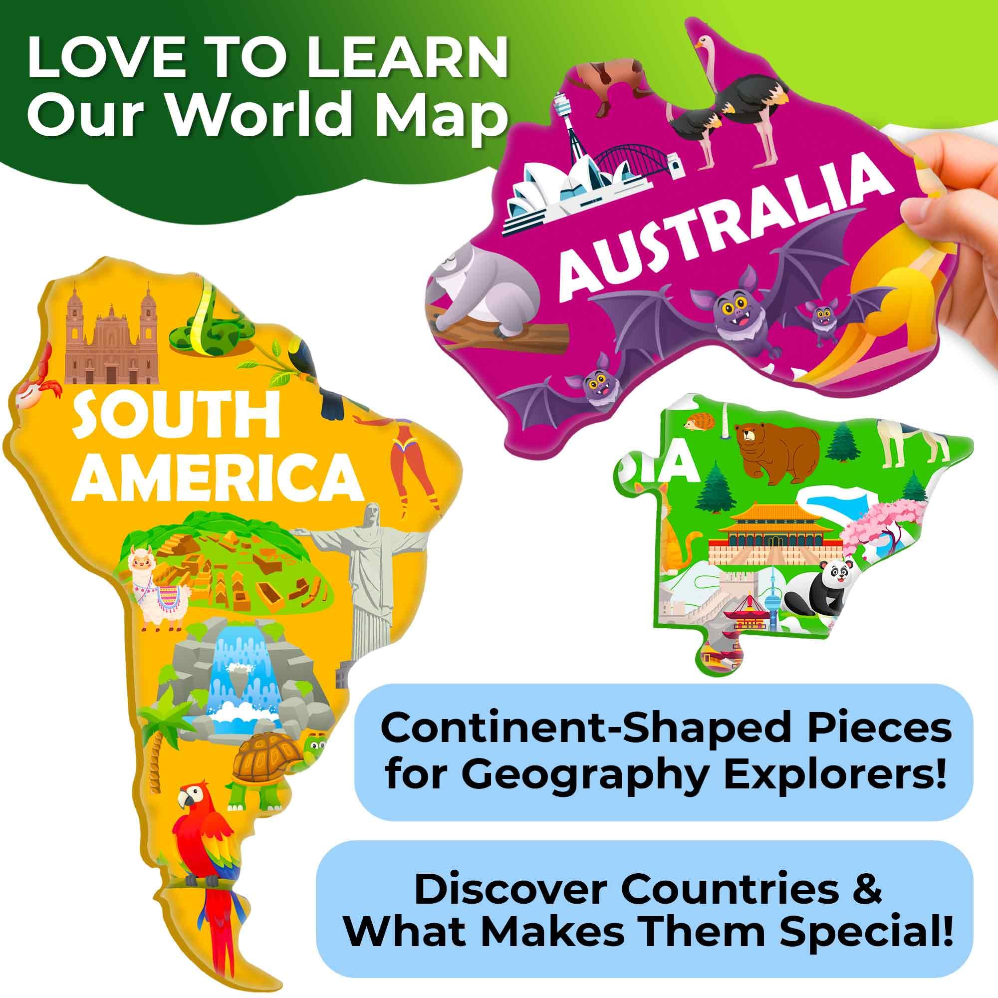 Amazon.com: QUOKKA World Map Puzzles for Kids Ages 4-6 - 70