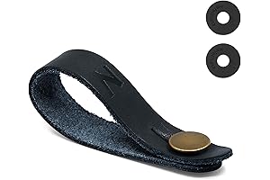 Nefelibata Guitar Lock, Black Leather Guitar Strap Lock and Headstock Adapter Tie,...