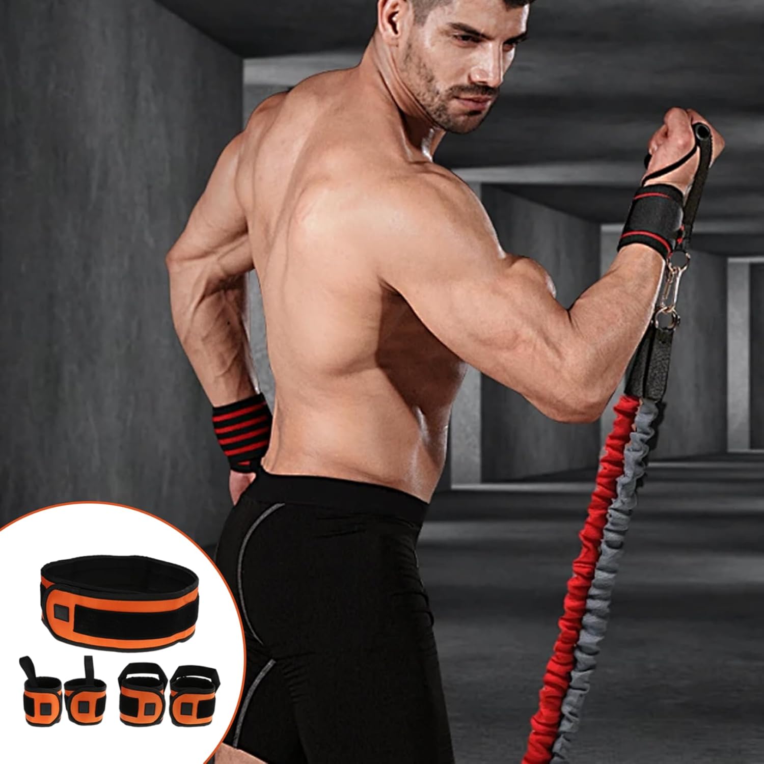 Boxing Bands Resistance 43.3 Inch Belt Professional Boxing Equipment for Full Body Workout Adjustable Resistance Band Set