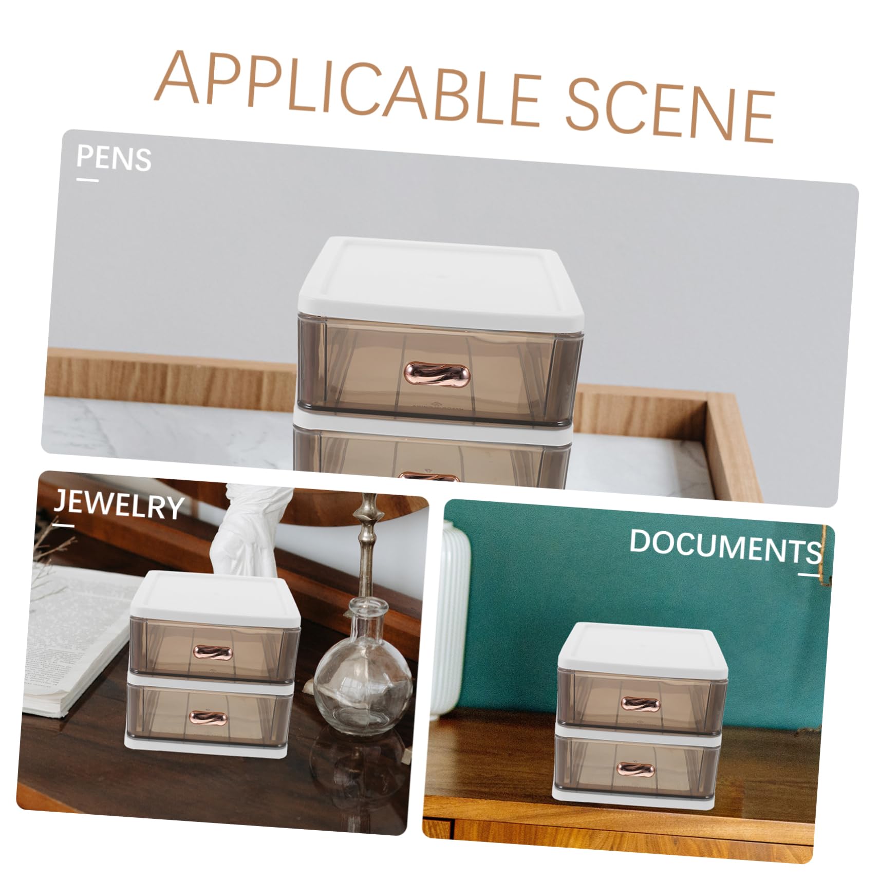 Lurrose 3pezzi Organizzatore Documenti Scrivania Portadocumenti Scorrevoli Design Per e Casa Per Cosmetici e Piccole