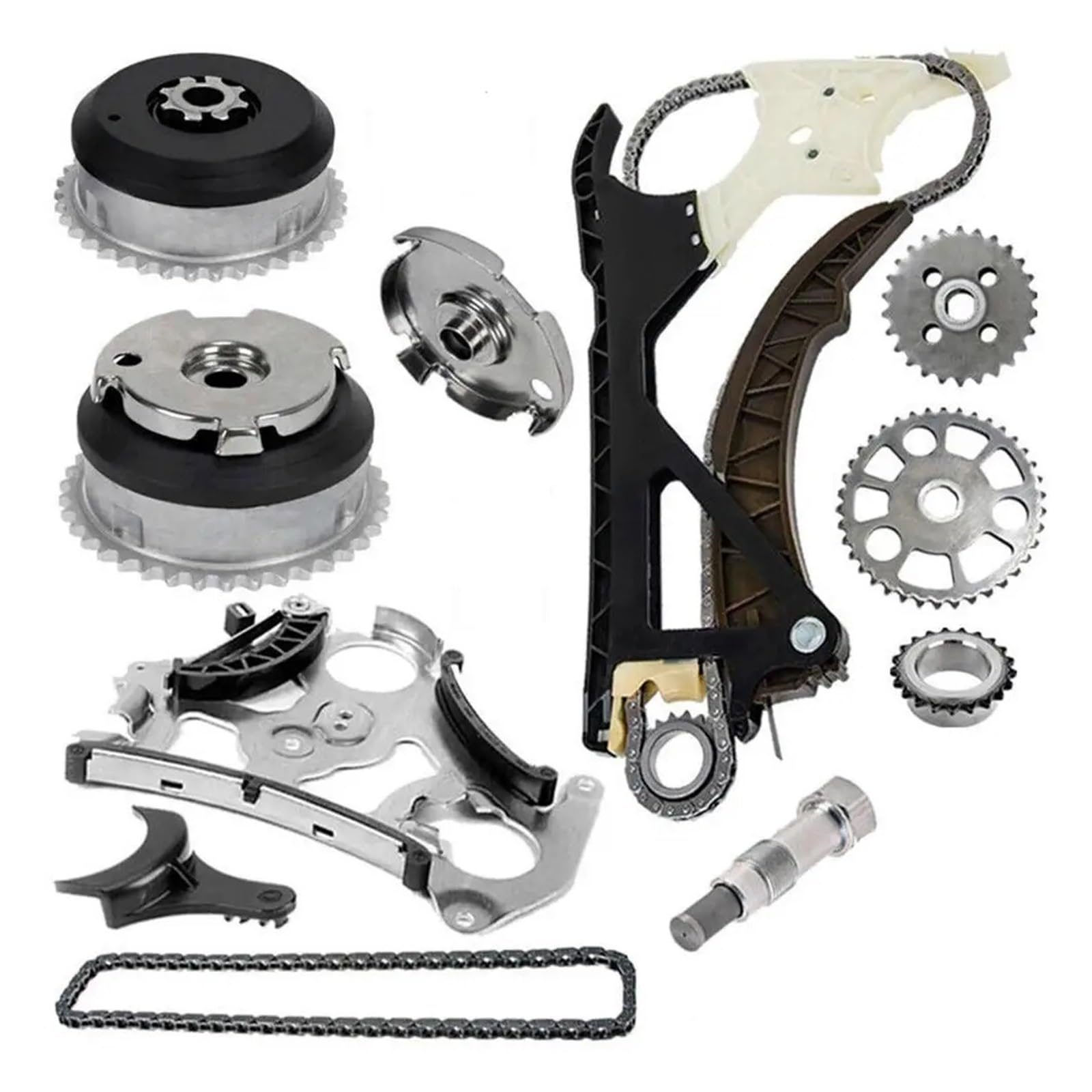 Pasuje do Bmw 330i X3 X5 N51 N52 N55 3.0L L6 gaz 3.0T 2006-2024 części zestaw łańcucha rozrządu z krzywką prowadzącą pompy oleju VVT zestaw narzędzi