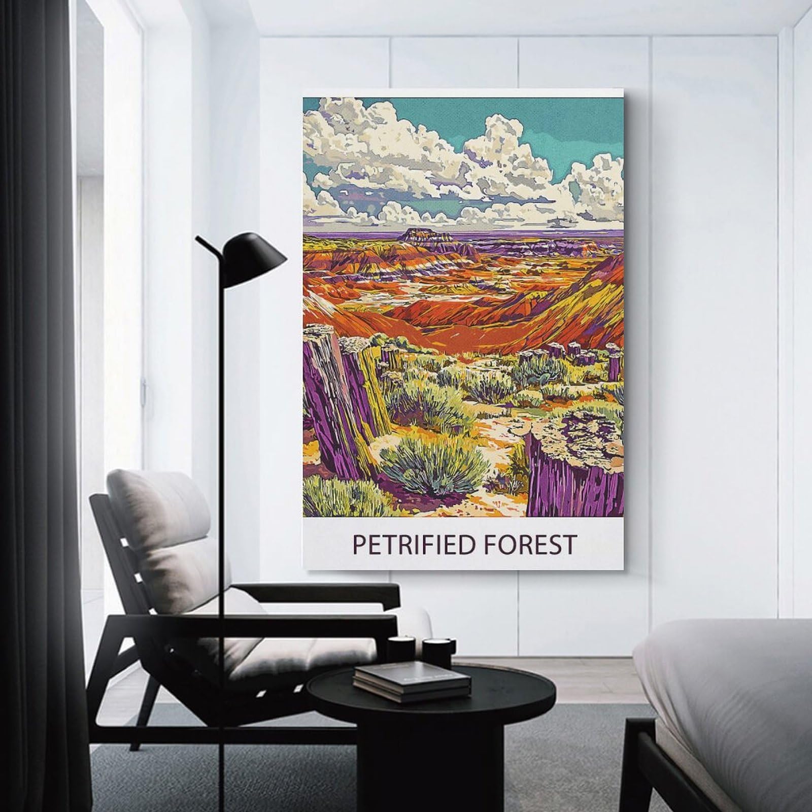 Junmoney Room Decor Wall Art Petrified Forest Landscape, 16x24inch(40x60cm), for Home Office, Desk Area Or Studio, An Interior Accent for Desk Areas