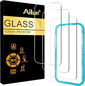 Ailun 3 Pack Screen Protector for iPhone 17 Pro [6.3 inch] with Installation Frame, Tempered Glass, Sensor Protection, Dynamic Island Compatible, Case Friendly