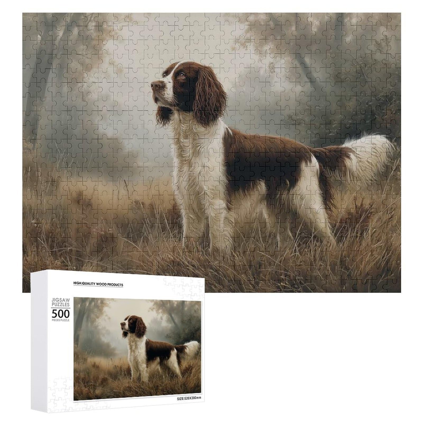 Rompecabezas de 500 piezas de perro Springer Spaniel para decorar tu salón 8