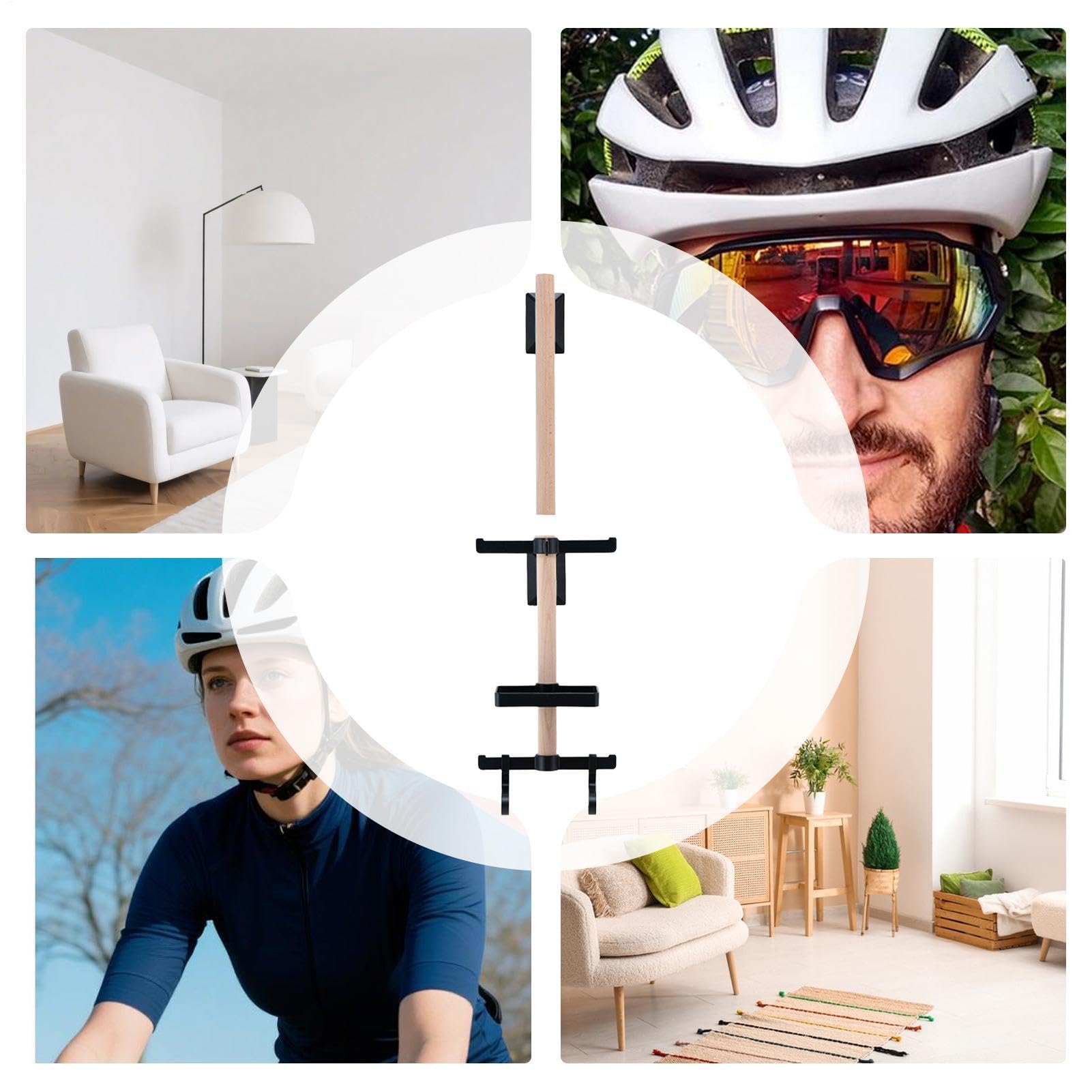 Soporte para casco, soporte de pared, accesorios de bicicleta verticales