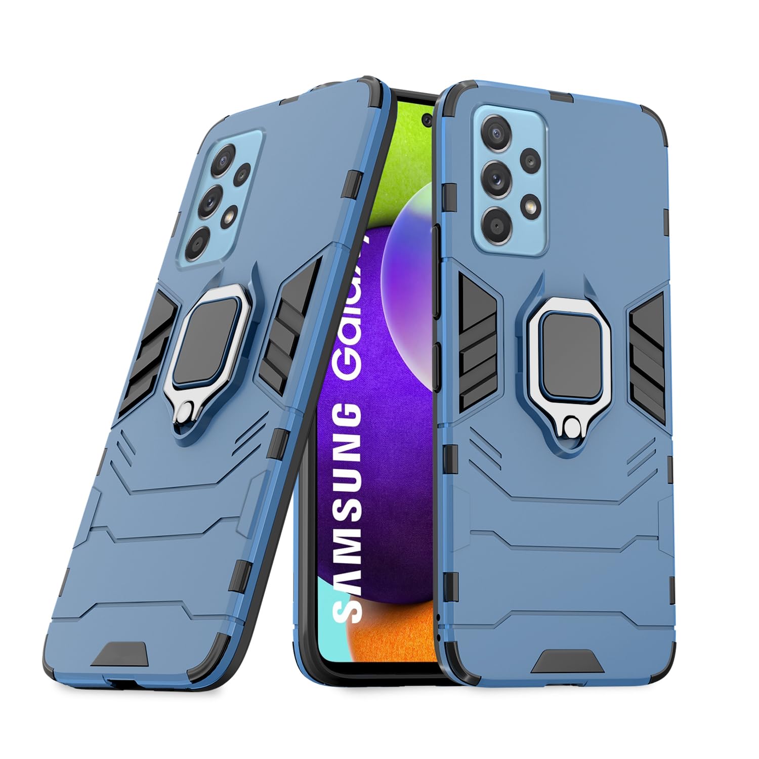 Pikkme Samsung Galaxy A52 / Samsung Galaxy A52s Back Cover | D5 Tough Armor Bumper | 360 Protection Case | Ring Holder Stand Case (Blue) (B0CBBL87D7) Amazon Price History, Amazon Price Tracker