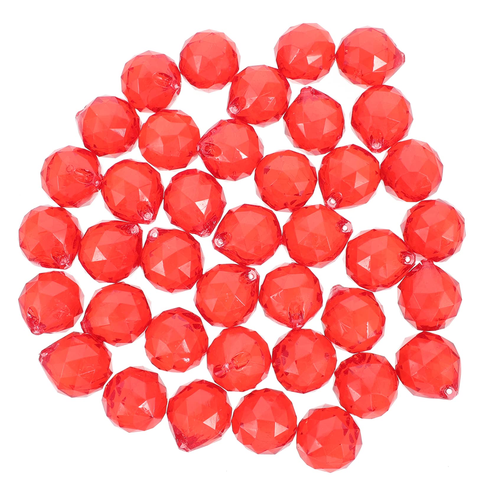 NUOBESTY 2 Sätze roter Kristallanhänger Dekorativ goldene Tischdekorationen klar für weihnachtsbaumdeko tannenbaum dekoration Hochzeitsperlen Anhänger Perlendekor für die Hochzeit Plastik