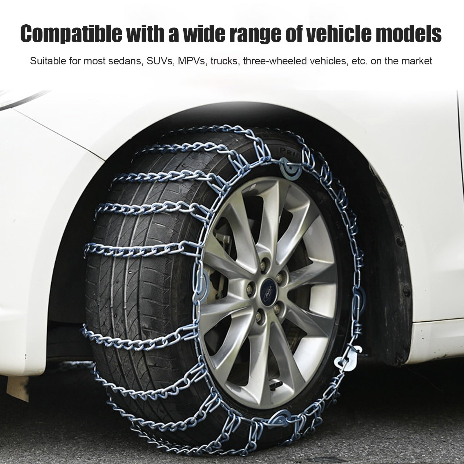 Cadenas de Nieve Universales, Cadenas Nieve Universales Coche Nieve for Llantas, Máximo Agarre Montaje Fácil, Cadenas Metálicas for Su Uso en Carreteras Heladas(275/40R22)