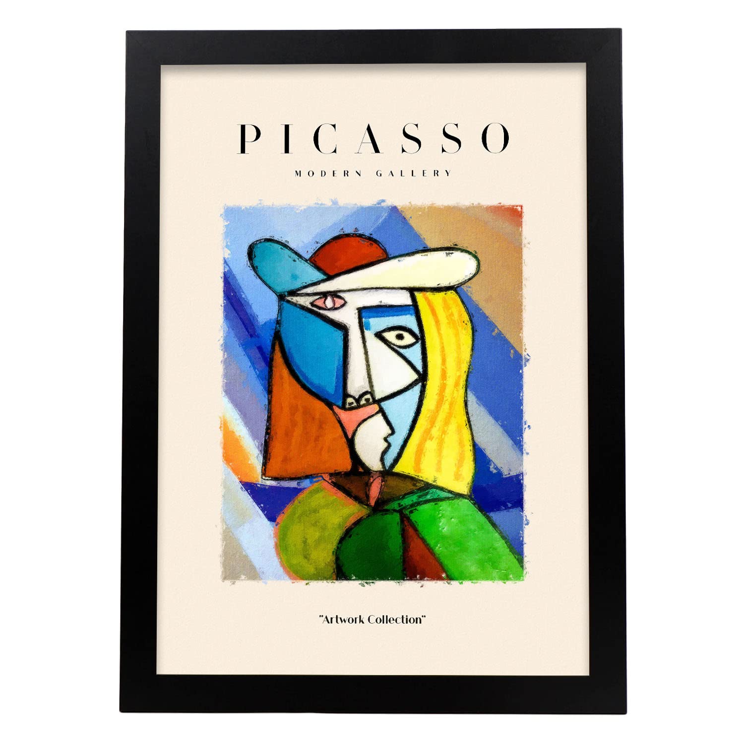 Picasso、CIGARETTES、希少画集画、新品額装付 Nacnic Poster Picasso Collection 20 Style Illustrations Exhibition