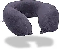 Travesseiro de pescoço para viagem Nasa Voyage Premium Ergonômico Cinza Nap