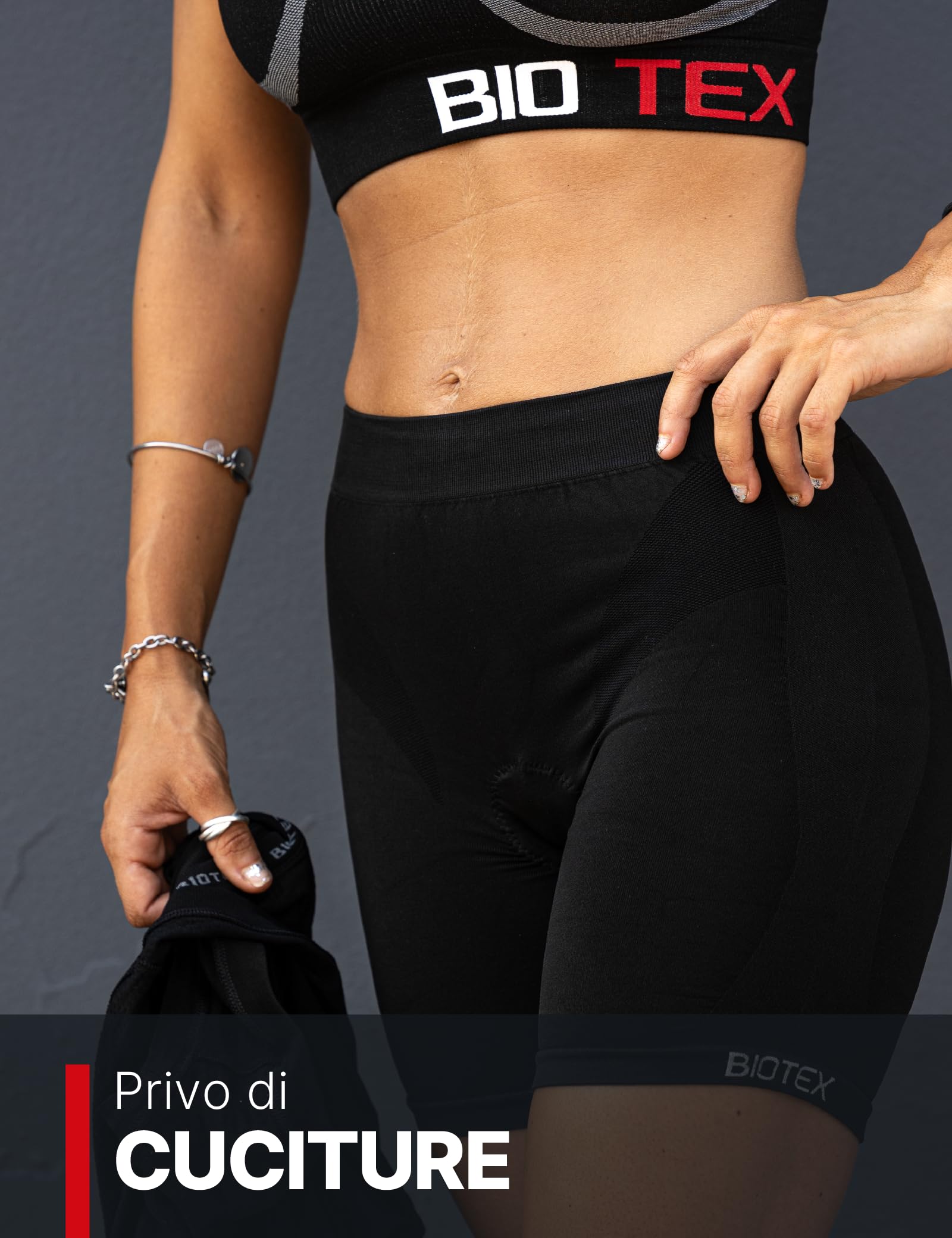 BIOTEX Culotte Panty con Fondello da Donna per Ciclismo e Mountain Bike, Intimo Tecnico Sportivo
