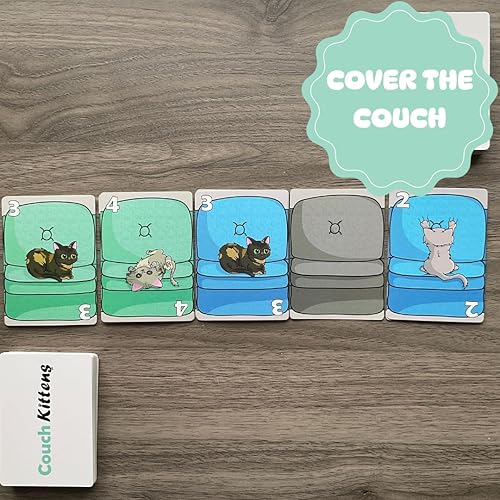 Miniatura 5 de Juego de cartas Couch Kittens - Juego rápido y fácil para 2 jugadores de The Dusty Top Hat