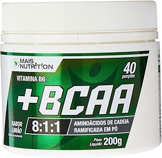 Mais Nutrition BCAA Pó 8:1:1 Sabor Limão 200g