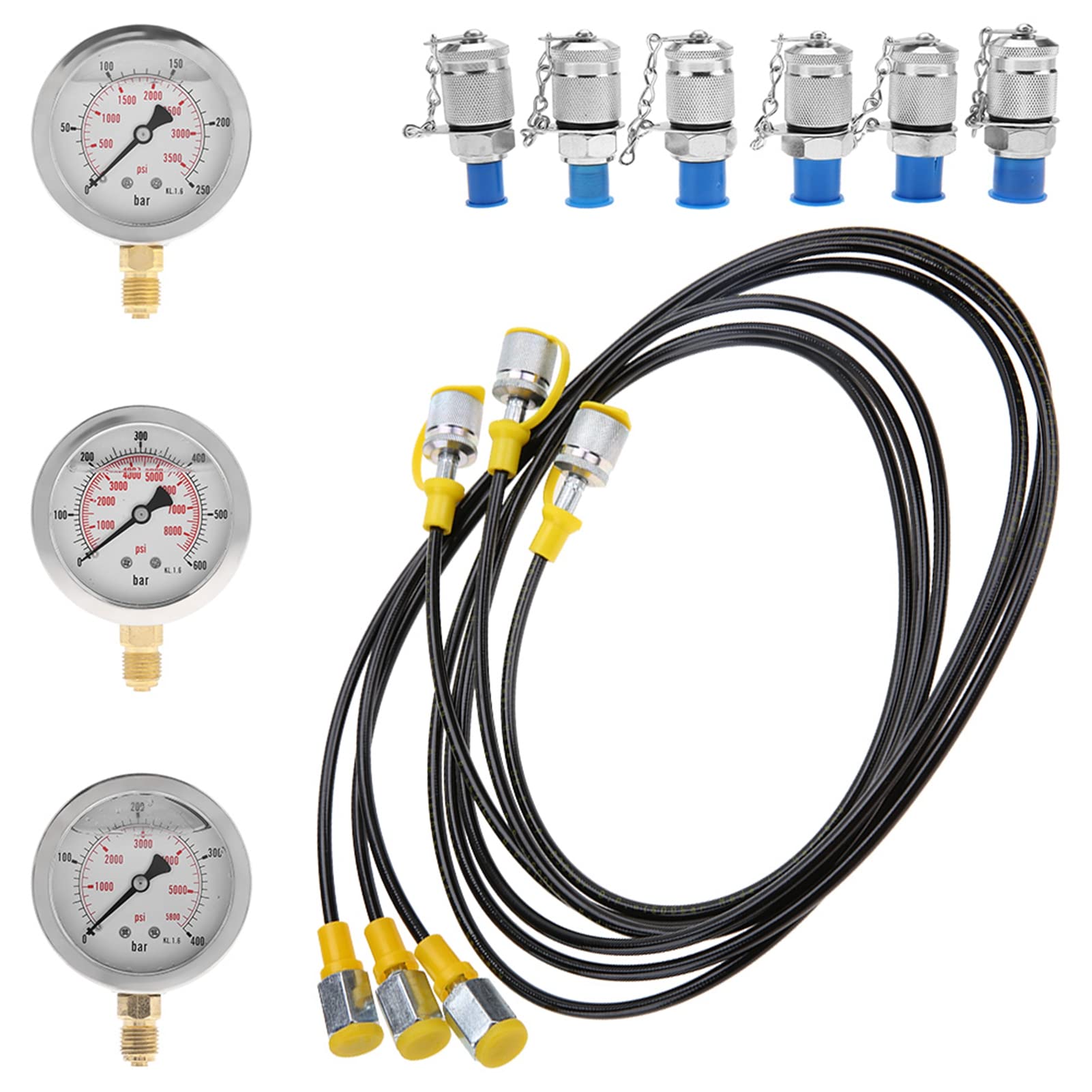 Jectse Kit de Acoplamiento de Prueba de Presi¨n Hidr¨ ¢ Ulica, Kit de Prueba de Presi¨®n Hidr¨ ¢ Ulica de Excavadora, de de ¨® ¨ ¢ de Excavadora Con Man¨® Metroy