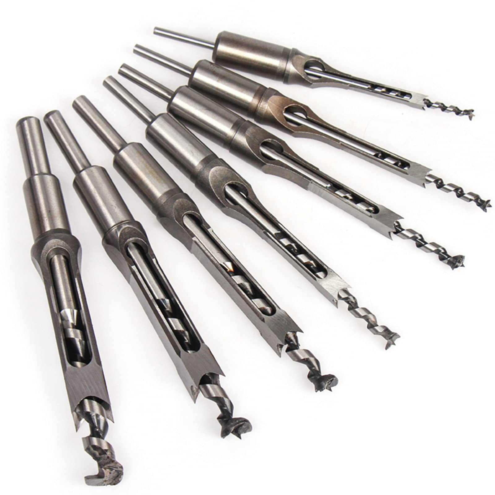 Utensili per punte da trapano a scalpello da infilare a foro quadrato, utensili per la lavorazione del legno da 6-16 mm Punte da trapano a foro quadrato a spirale Sega a scalpello per mortasare a tr