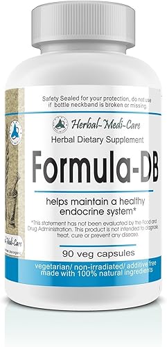 Herbal-Medi-Care - Cápsulas vegetarianas de fórmula de alimentos integrales DB (azúcar en sangre), 90 unidades