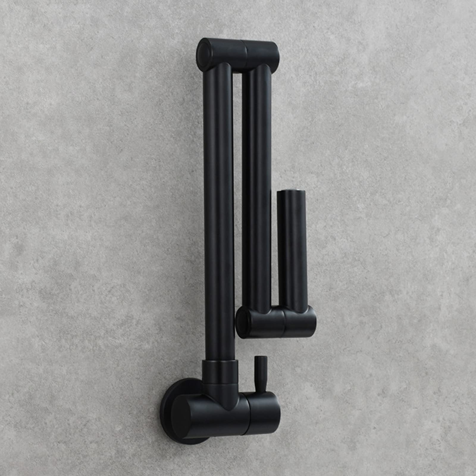 CHEWYNP Rubinetti per lavello da Cucina, Rubinetto Pieghevole per riempimento pentole da Cucina, Rubinetto per riempimento pentole a Doppio snodo in Ottone, Rubinetti da Cucina Neri con mo