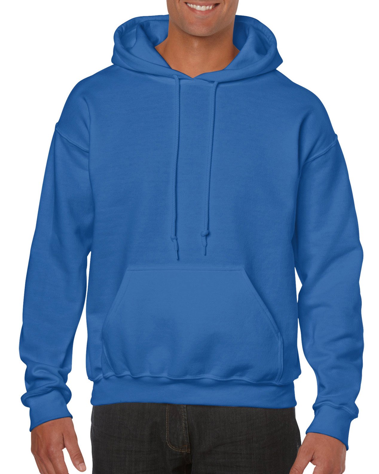 Gildan Men's Heavy Blend Drawcord Hooded Sweatshirt, Safety Pink