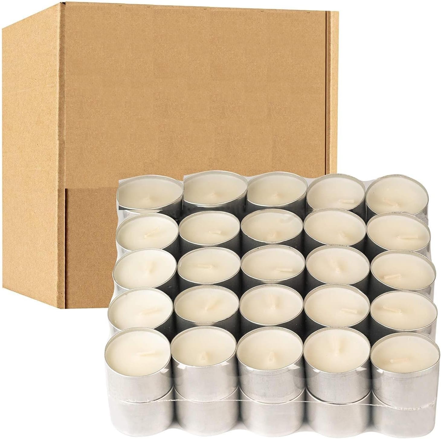 RK_Enterprises Tealight Candles 100% Pure Wax, Unscented, Long Burning Tealight, 9 Hours Burn time, White Unscented Tea Light Candles (Pack of 50)