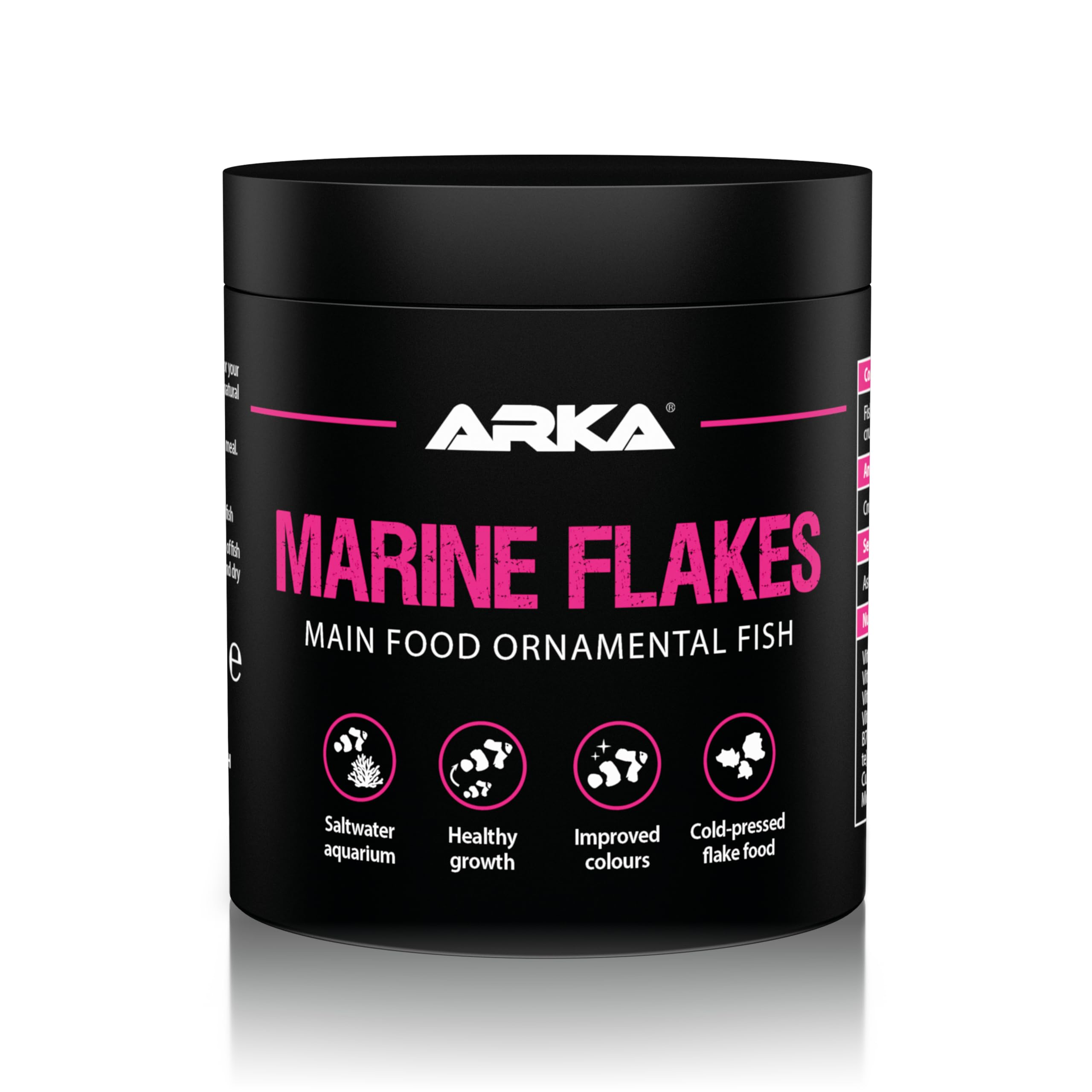 Marine Fish Flakes 250 ml - Saltwater Aquarium Food Staple Feed