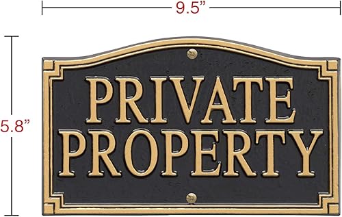 Miniatura 2 de Whitehall Productos Propiedad Privada ParedPlaca de Declaración de Césped, NegroOro
