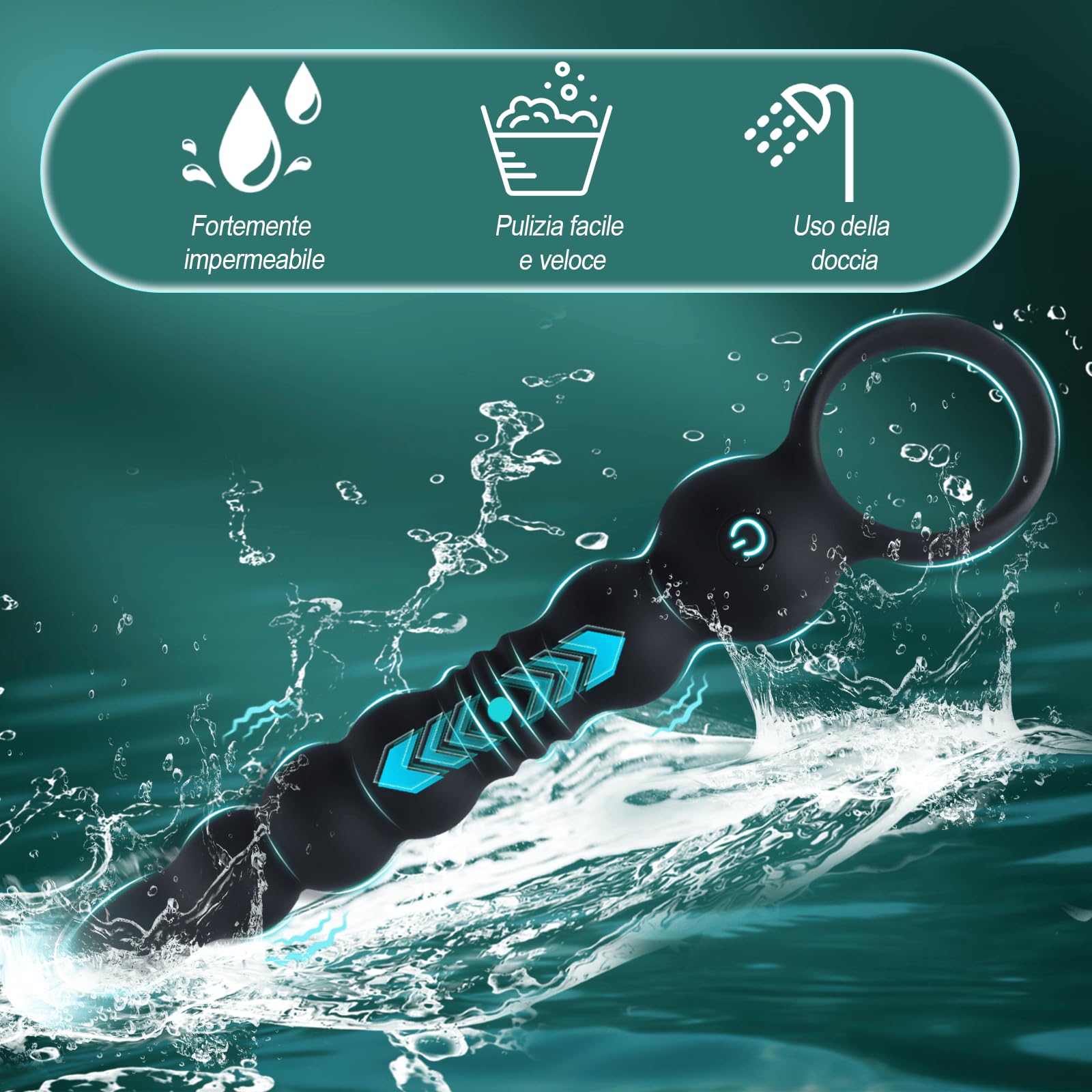 Vibratore Anale a Perline Prostata Vibratore Dilatatore Ano per Uomo Massaggiatore Prostatico Plug Anale Dilatatore Donna Stimolatore Punto G Vibratori Anal Plug Sex Toys Sessuali per Uomini