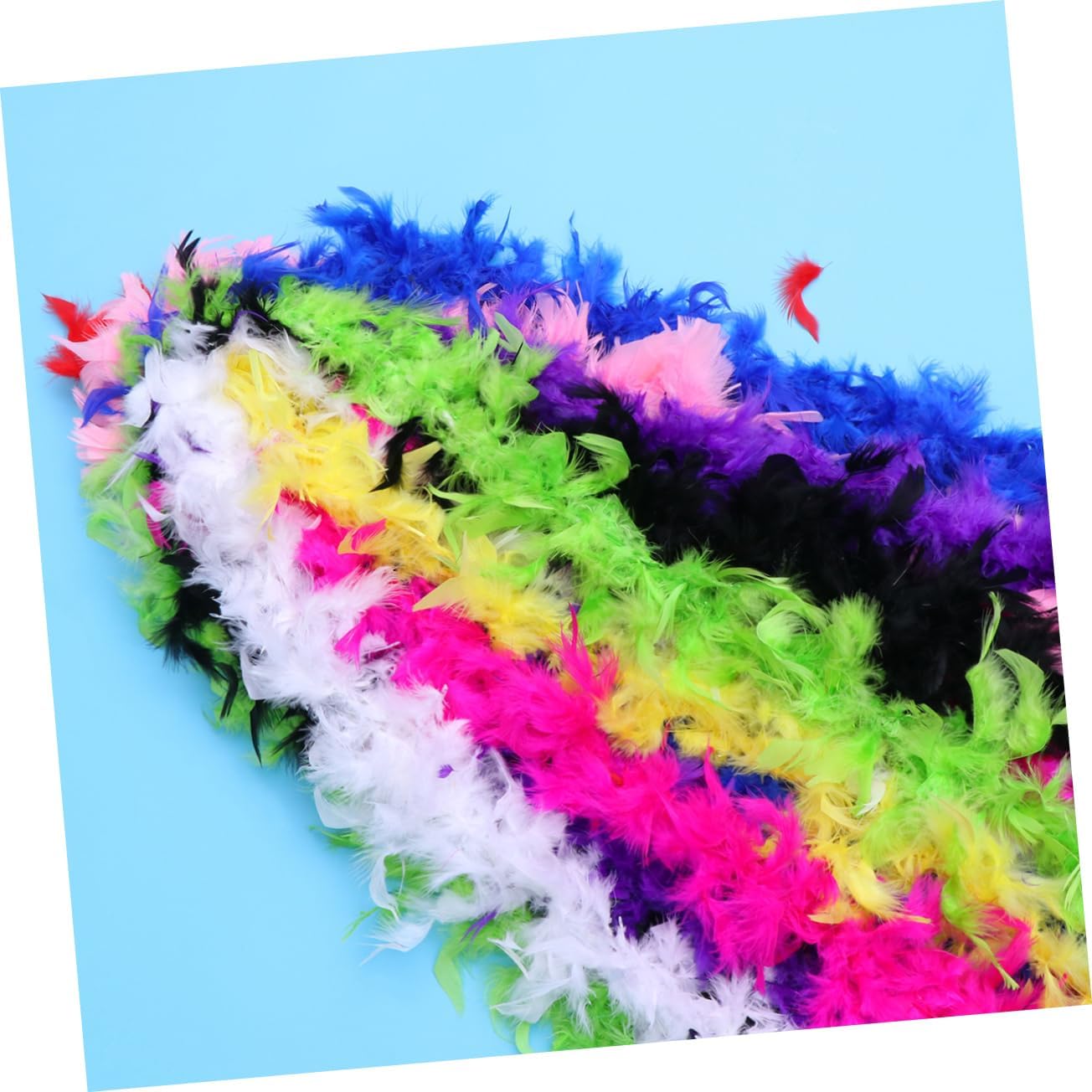 Handmade Craft Trim Colorful Boas for Party 40g Boa Fringe in Red Black Rose Yellow Green White Dark