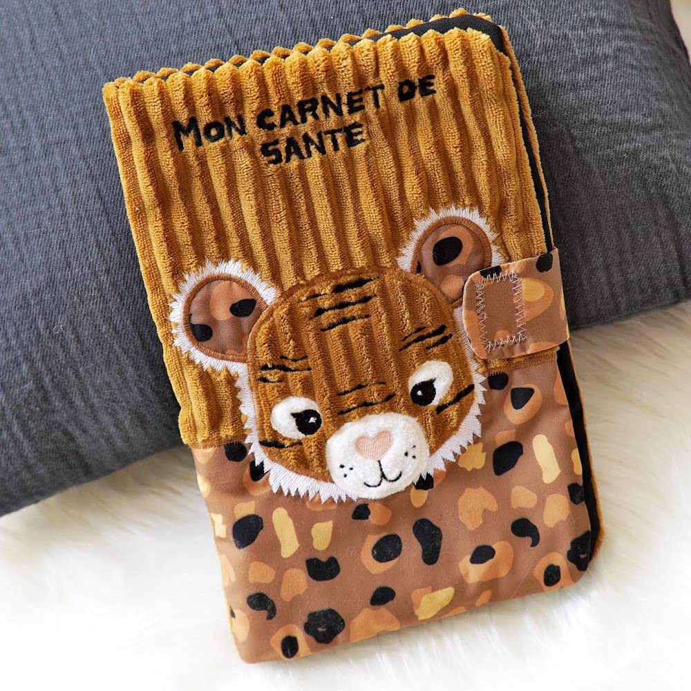 LES DEGLINGOS - PROTEGE CARNET DE SANTE SPECULOS LE TIGRE - Cassonnade - Dès la naissance - Idée cadeau - 25cm - 3